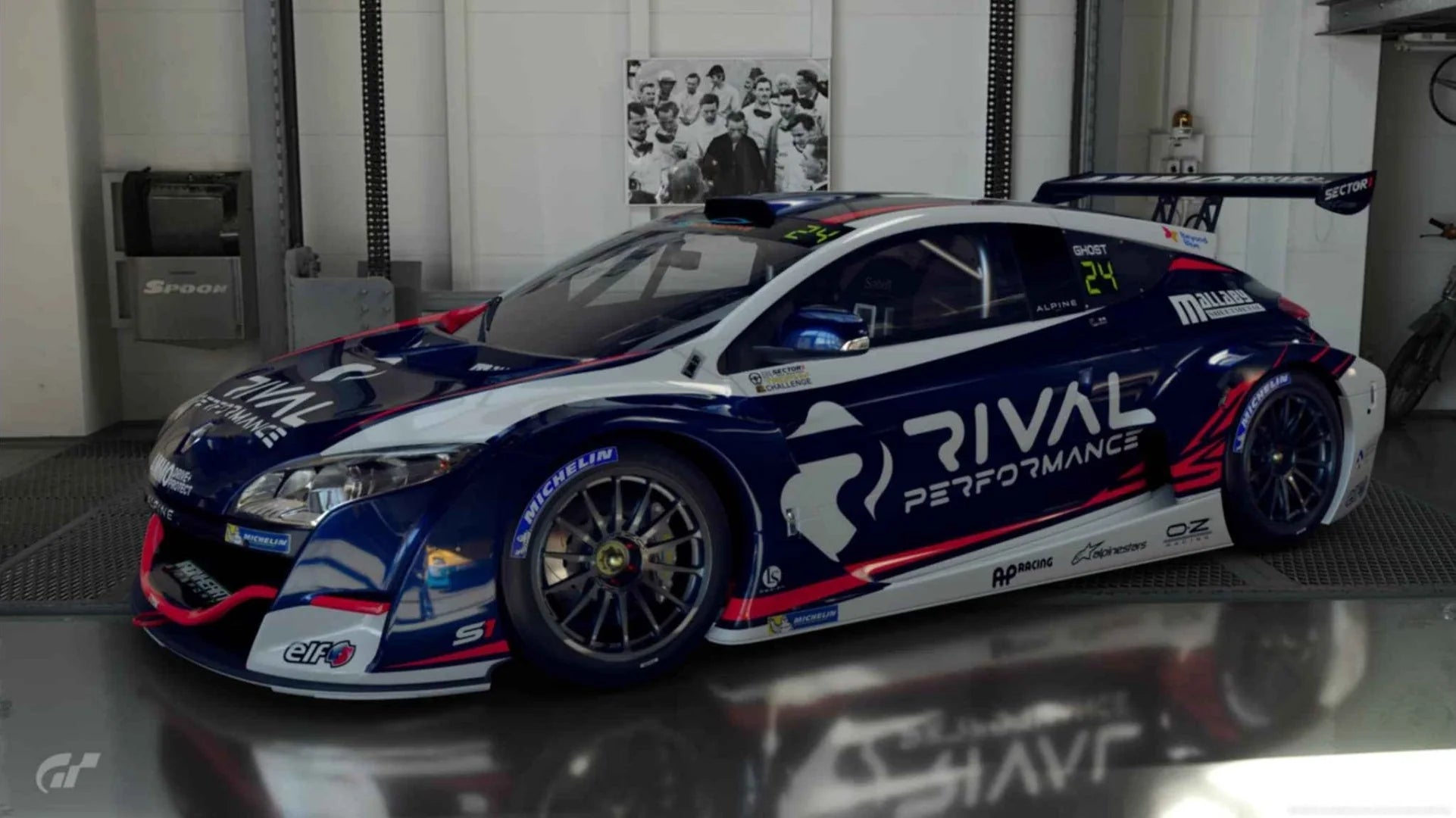 Rival Performance GT race car in the garage